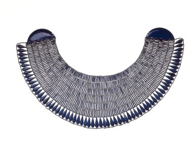 Usekh collar, c. 1336-1327 BC, faience. Brooklyn Museum.